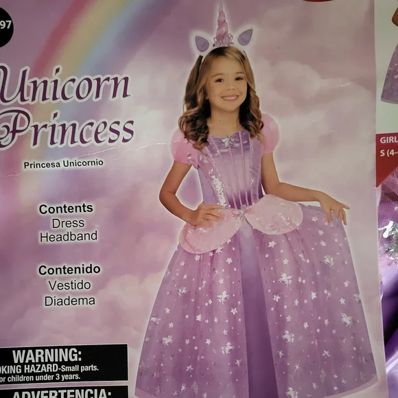NWT Unicorn Princess Costume Party Dress with Unicorn Headband - Picture 2 of 5